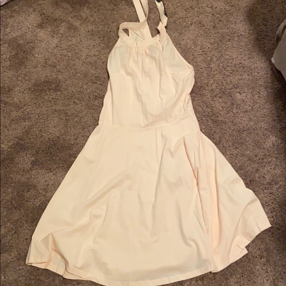 Pink halter neck dress